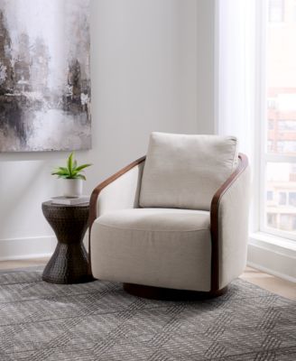 Fabric and Leather Accent Chairs Collection, Created for Macy's