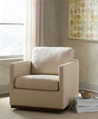 CLOSEOUT! Clasea Leather Swivel Chair, Created for Macy's