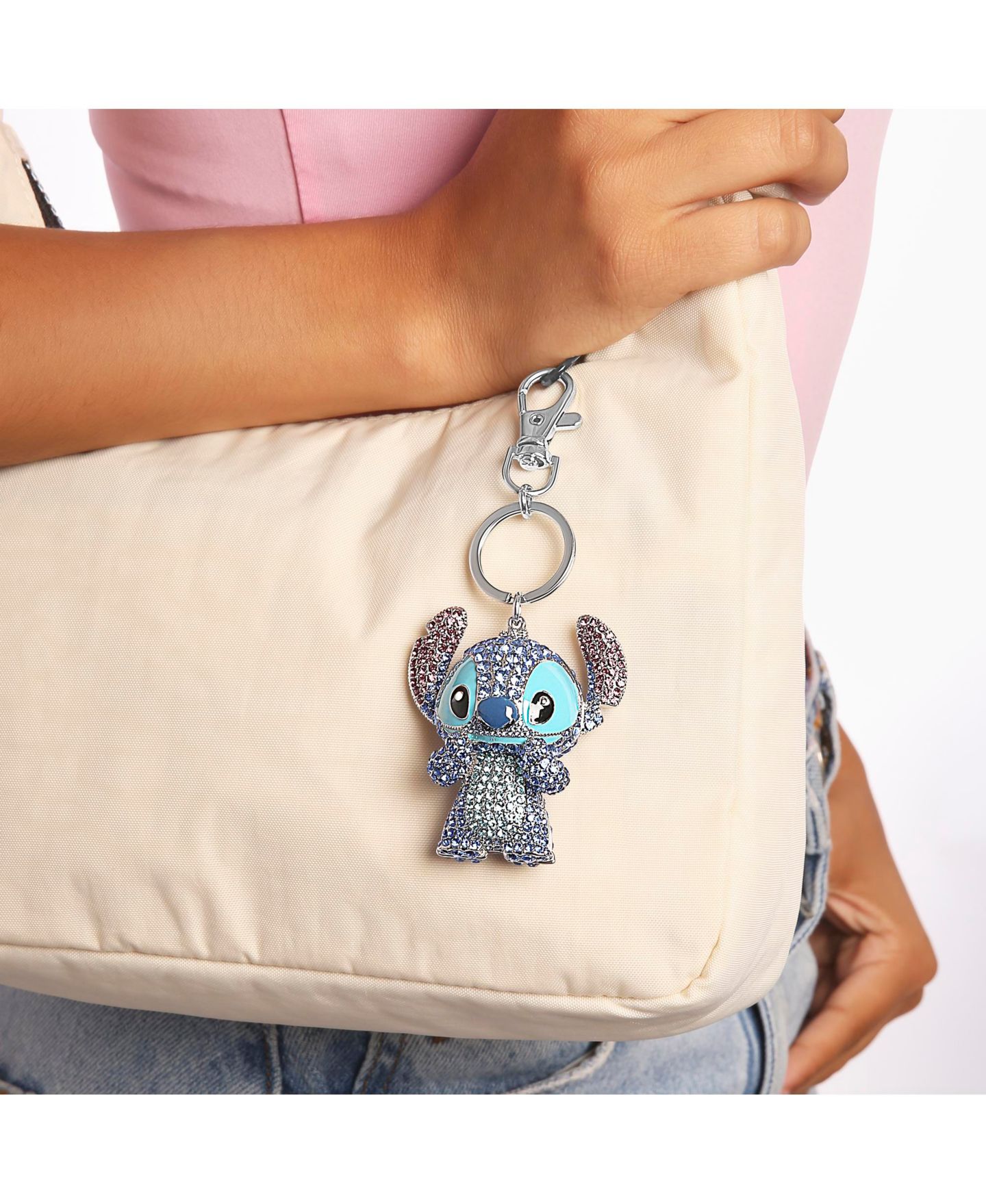 Брелок Disney Stitch Pave 3D Bling Keychain - Bag Charm, Backpack Accessories, Travel Collectible Gift Keychains — фото 4