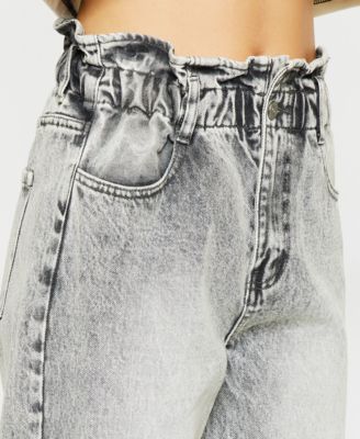 Women's High Rise Cuffed Paper Bag Jeans