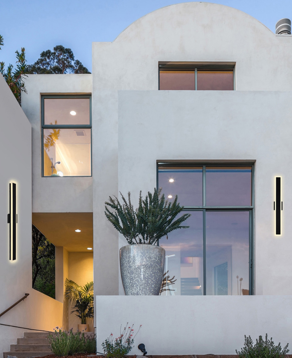 Shop Cwi Lighting 40" Metal Malibu Led Outdoor Wall Light In Black