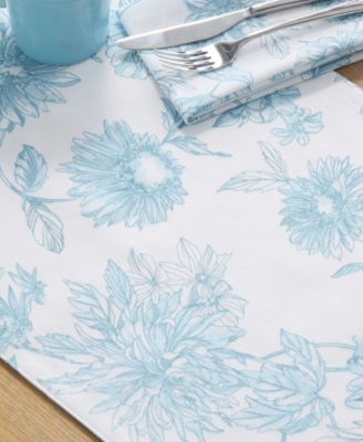 Botanical Floral Table Runner, 14" x 72"