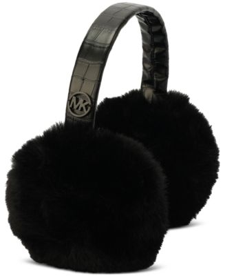 Michael Kors MICHAEL Logo Charm Croc-Embossed Fuzzy Ear