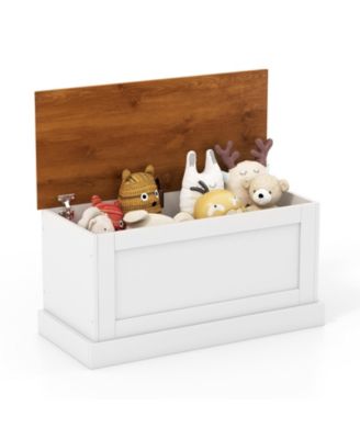 Large Storage Chest with Safety Metal Hinge-White