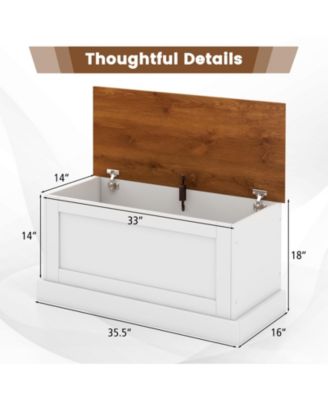 Large Storage Chest with Safety Metal Hinge-White