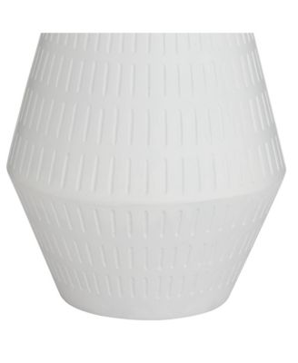 Luke 30" Tall Large Geometric Mid Century Modern End Table Lamp White Finish Single Living Room Bedroom