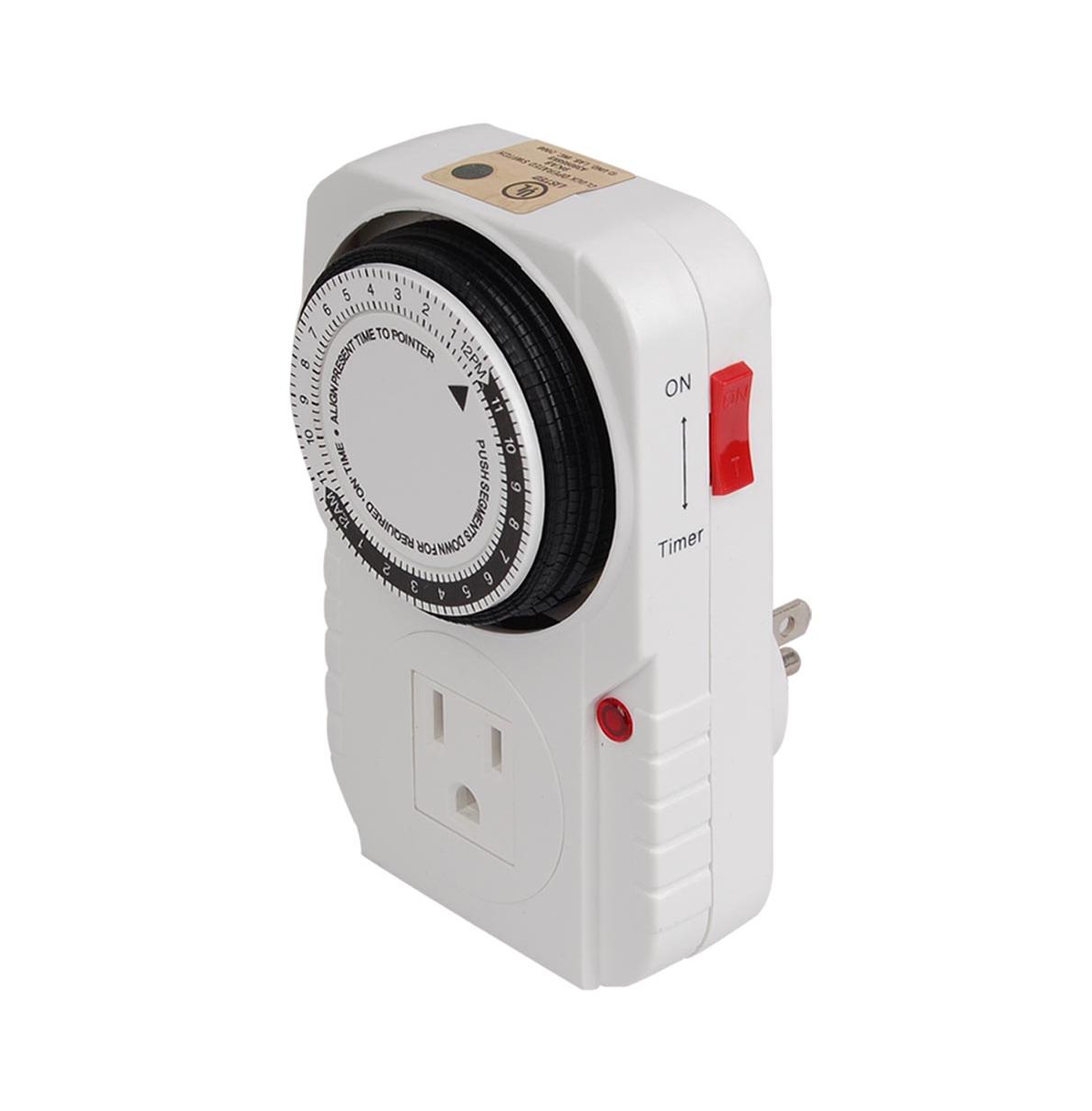 Yescom 24-hour Grounded Timer 1875W 15A For Home Grow Tent Fan Blower Aquarium Light Us