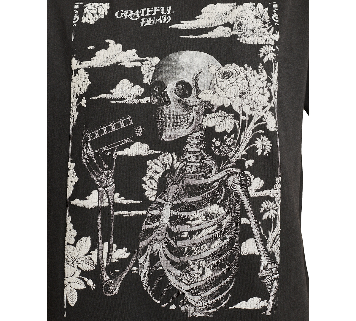 Lucky Brand Women's Grateful Dead Skeleton Graphic Print Cotton T-Shirt