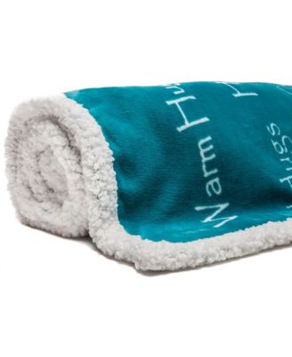 Premium Sympathy Warm Hugs Gift Throw Blanket - for Positive Energy Love Support Comfort - Breast Cancer Chemo Get Well Purple Gift Blanket - Women Mom Grandma (60x70 Inch) Aubergine