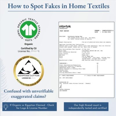 Luxury 800 Thread Count 2 King Pillowcases, 100% Cotton Sateen, Soft, Smooth & Thick, Fits King Size Pillows