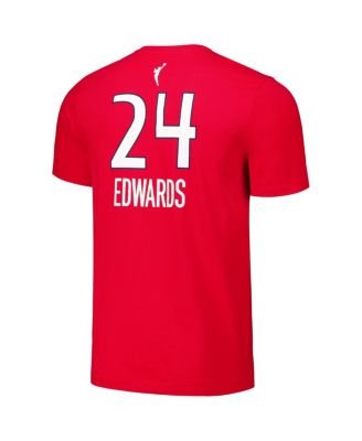 Men's and Women's Aaliyah Edwards Red Washington Mystics 2024 WNBA Draft Explorer Edition Name Number T-Shirt
