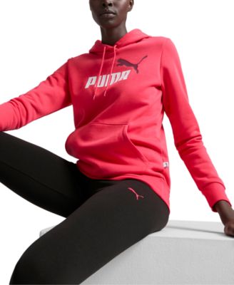 Puma - Women's Essential+ Logo-Front Long-Sleeve Hoodie