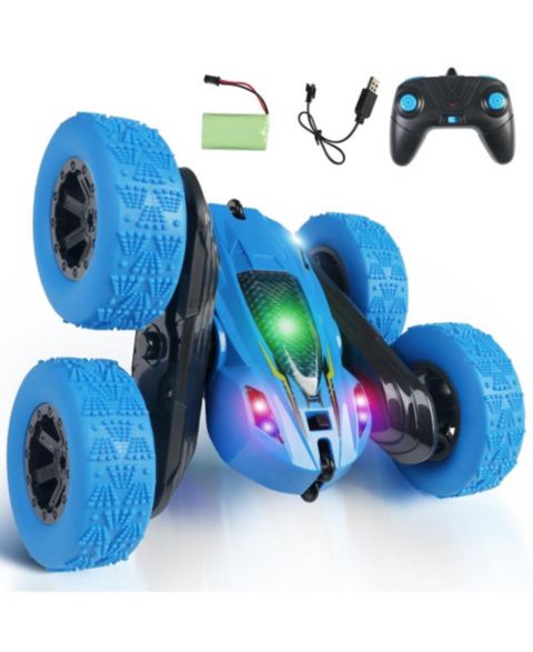 Детская игрушка Cowin 360-Degree Rotating Double-Sided Rechargeable Remote Control Car, цвет: Синий