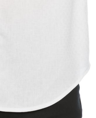 Cubavera Men's Relaxed-Fit Banded Collar Long Sleeve Button-Down Shirt