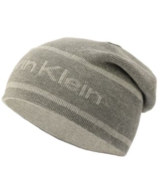 Men's Jacquard Stripe Logo Beanie