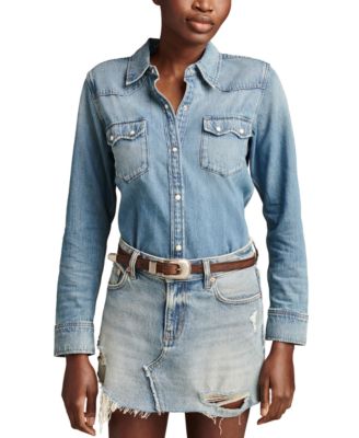 Lucky Brand - Women's Denim Western Shirt