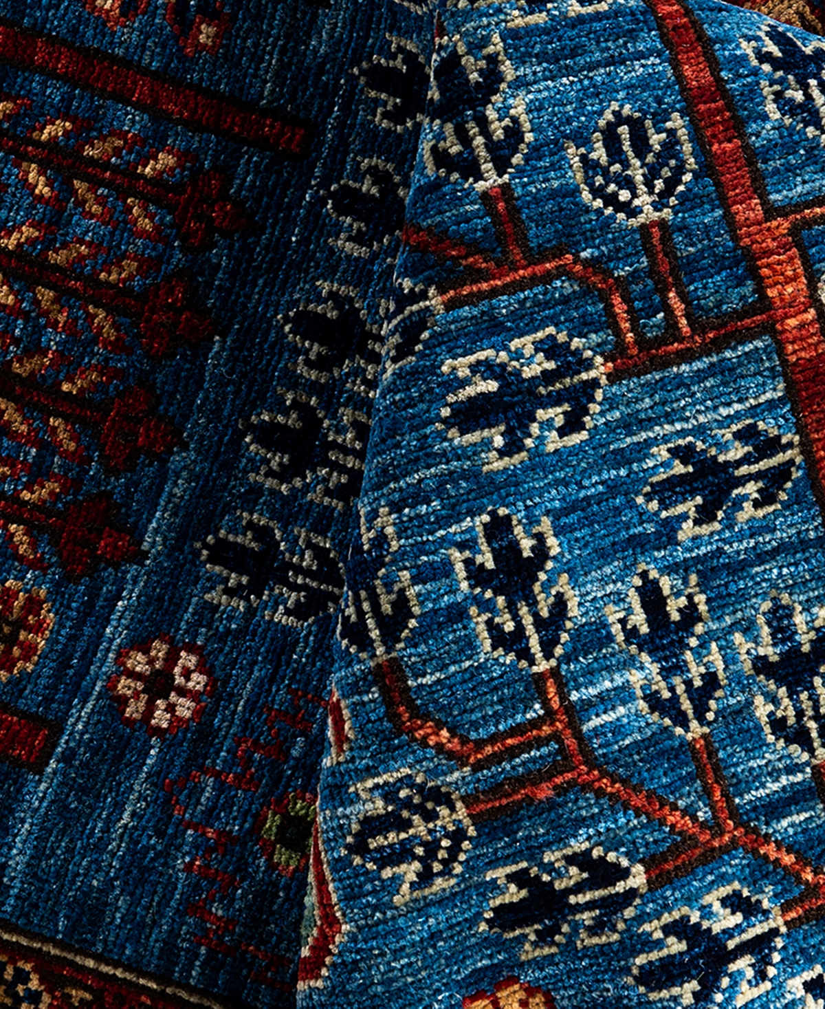 Adorn Hand Woven Rugs Serapi M1993 7'10"x10'2" Area Rug In Light Blue