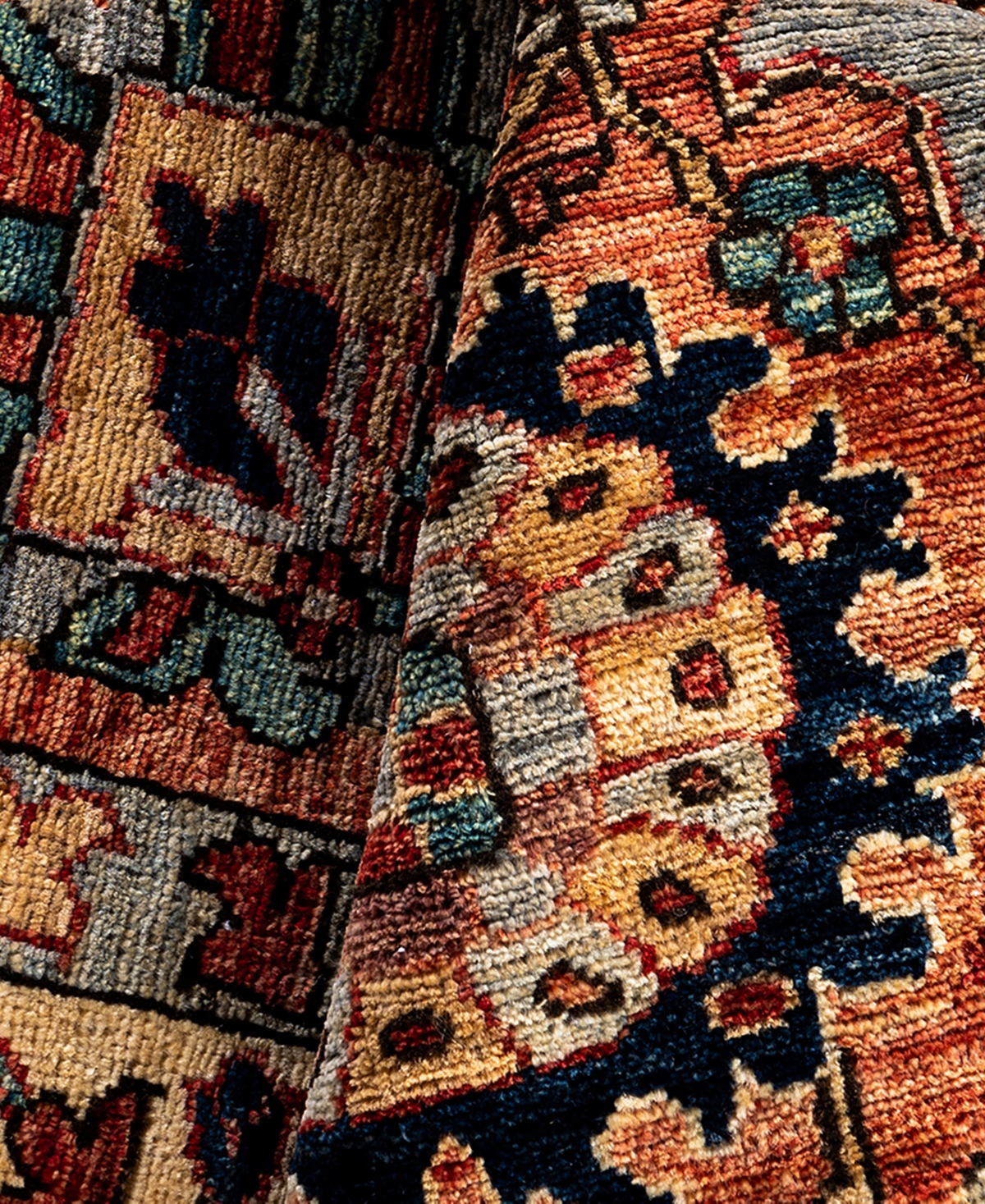 Adorn Hand Woven Rugs Serapi M1993 8'2"x9'9" Area Rug In Orange