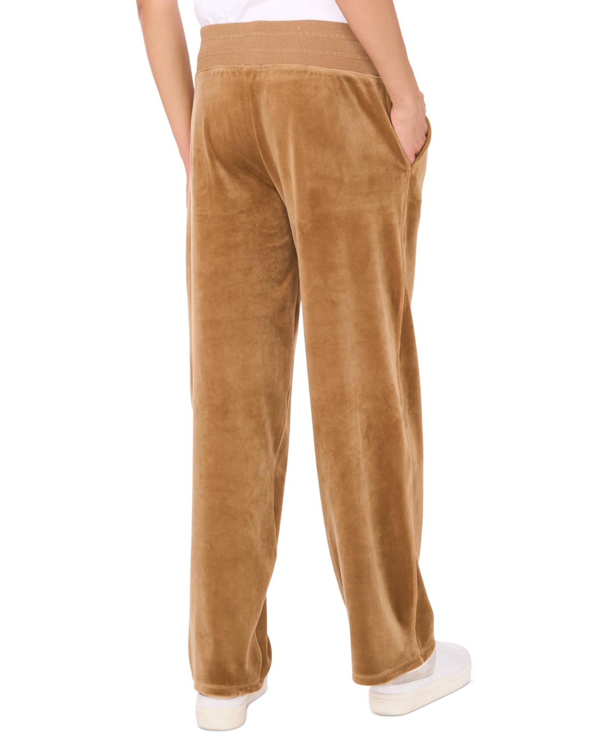 Vince Camuto Women's Velour Pull-On Straight-Leg Pants