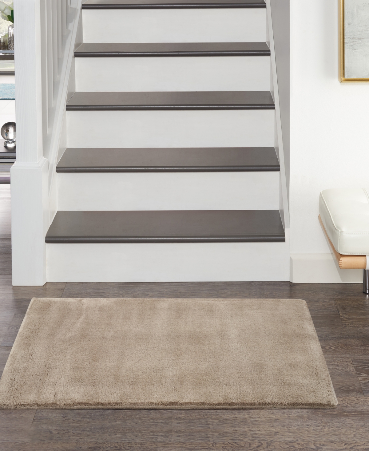 Nourison Home Plush Cloud Plc01 2'x3' Area Rug In Taupe