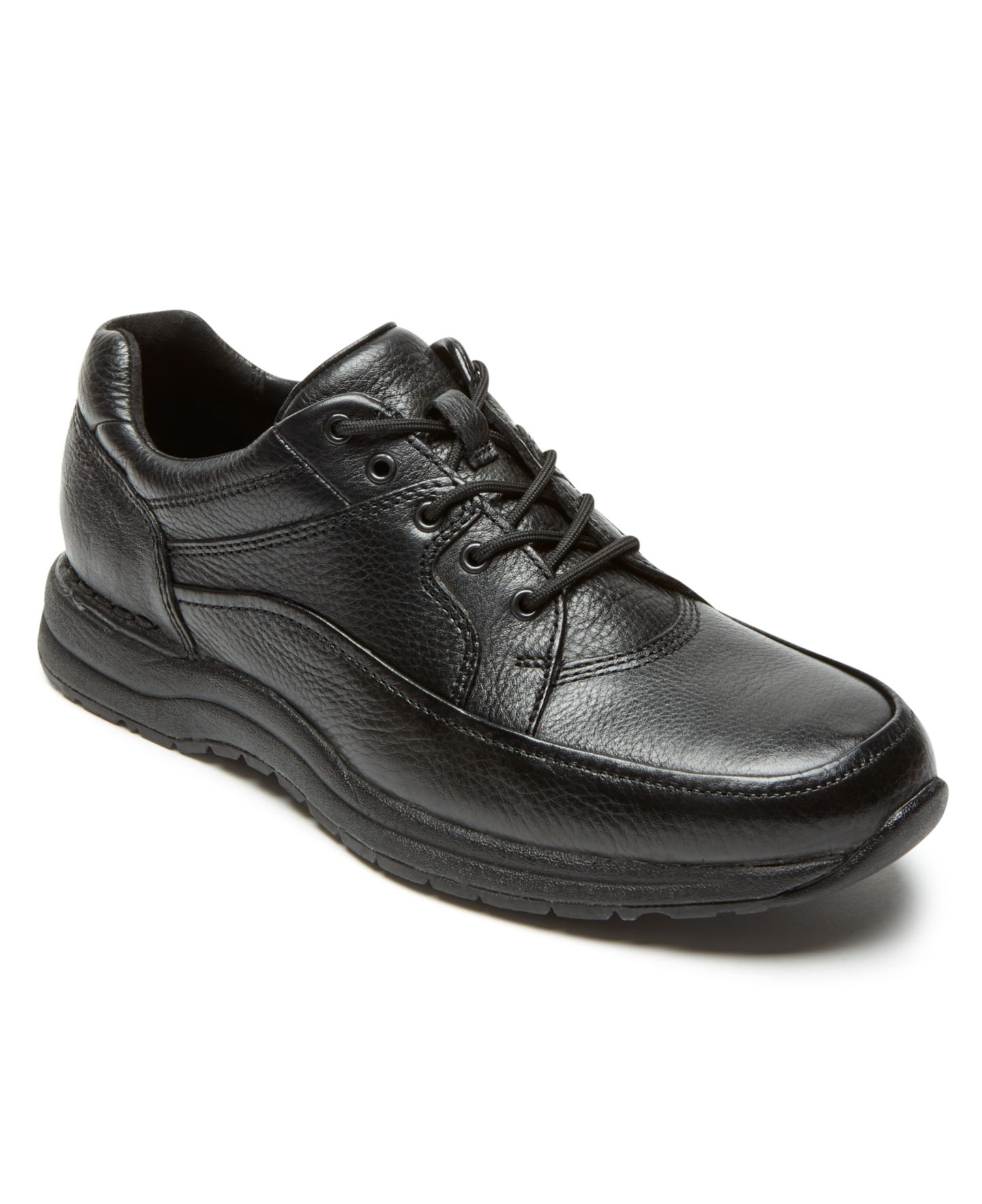 Мужская обувь Rockport Edge Hill 2 Lace-to-Toes Shoe, цвет: Чёрный кожаный — фото 1