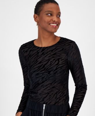 macys velvet tops