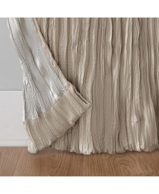 Odelia Distressed Velvet Semi-Sheer Tab Top Curtain Panel