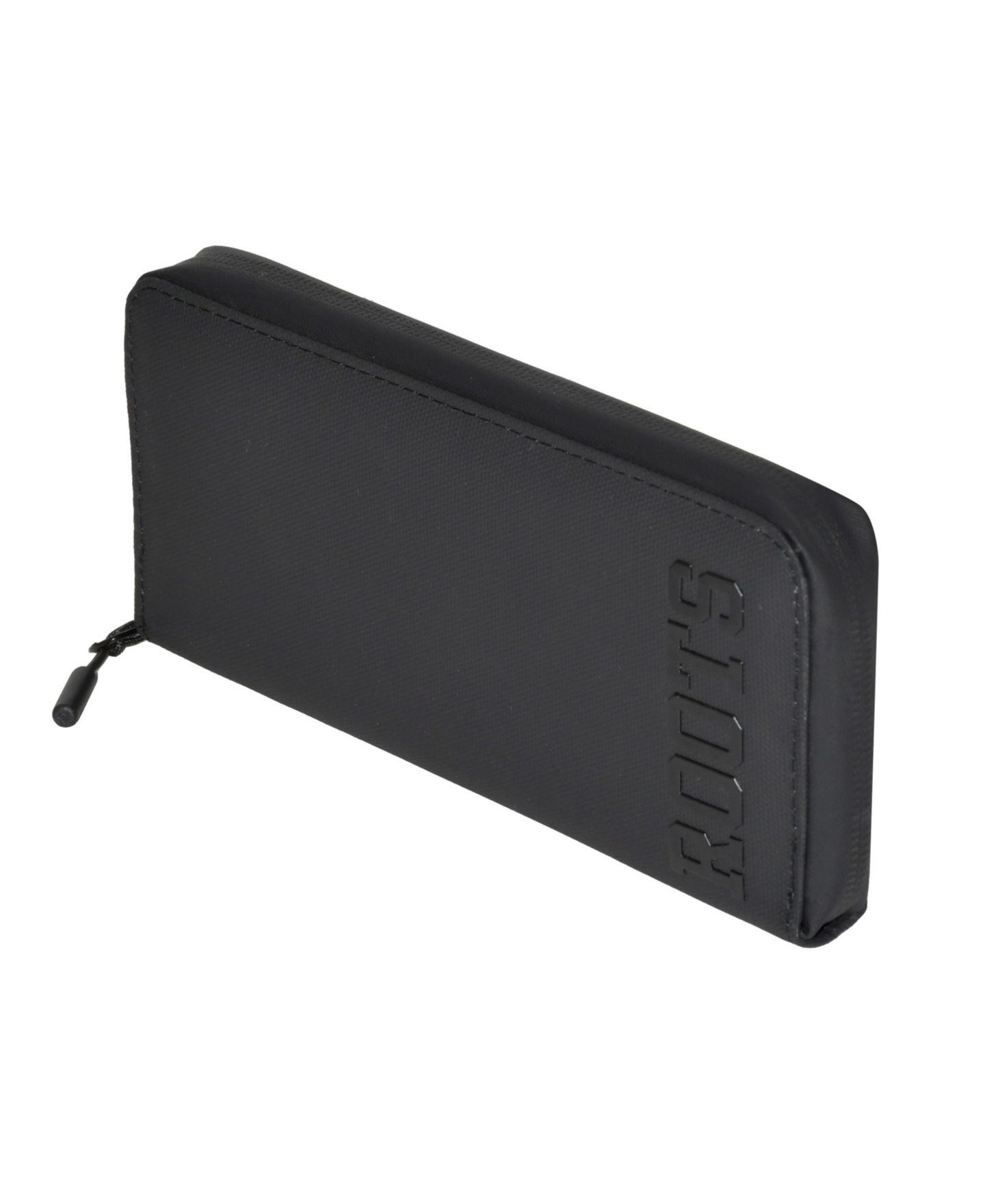 Мужской кошелёк Roots Slim Zipper Round Wallet, цвет: Чёрный комбинированный — фото 5