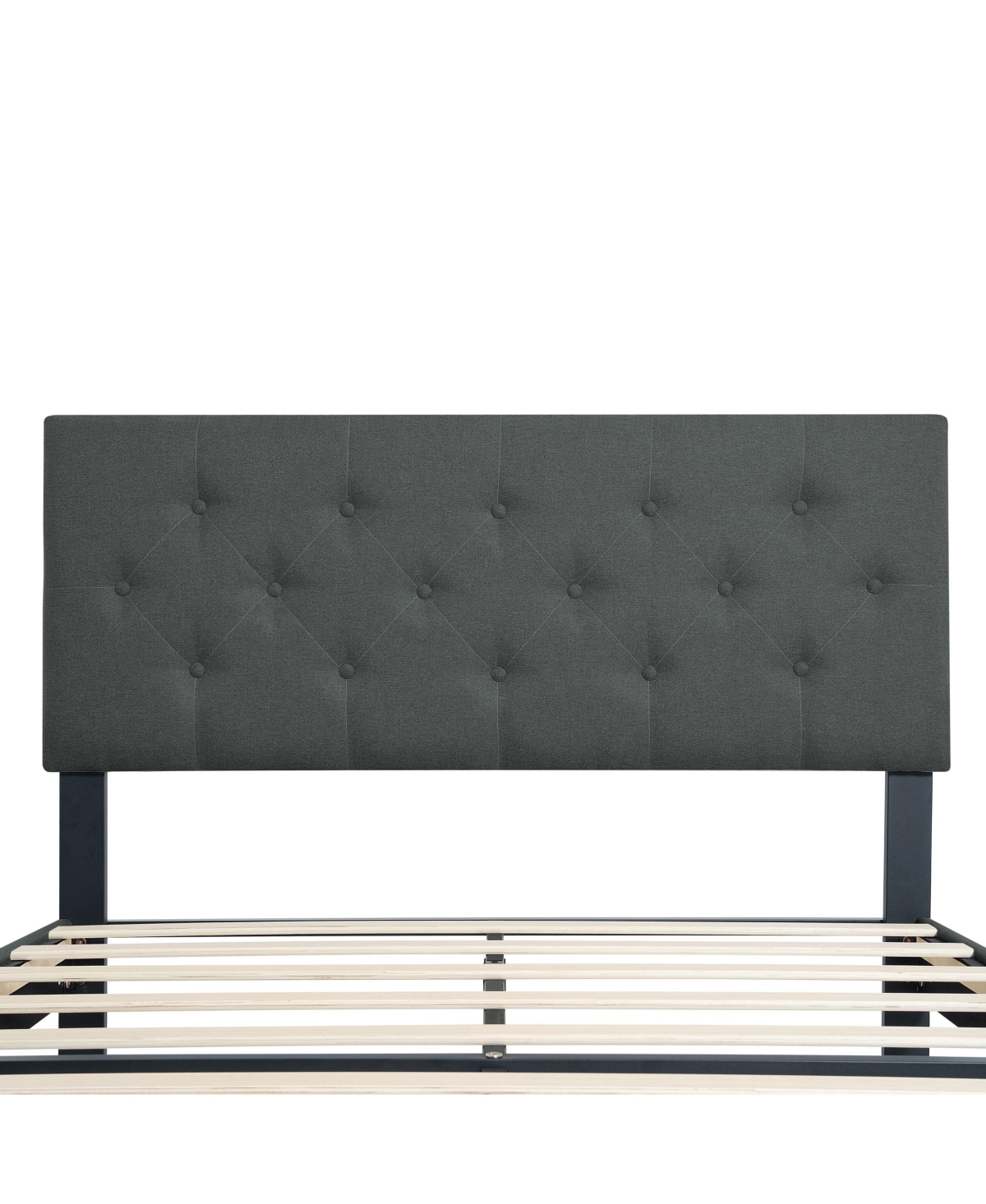 Streamdale Furniture Twin Platform Bed with Button Tufted Headboard and Wood Slats