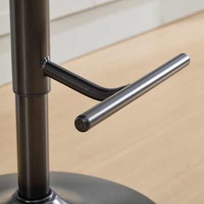 Retro & Adjustable PU Swivel Barstools (2-Pack)