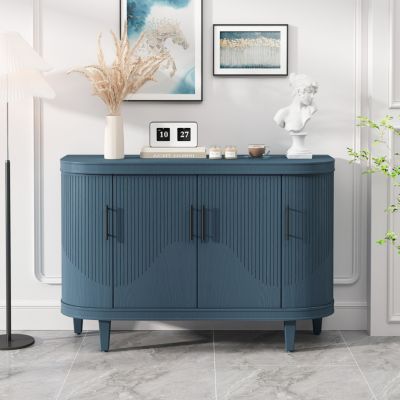 Modern Curved Cabinet with Storage