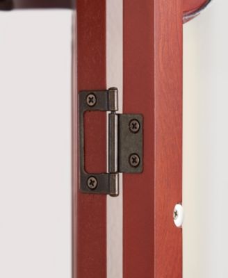 Lighted Glass Corner Curio Cabinet with Crown and Bulbs