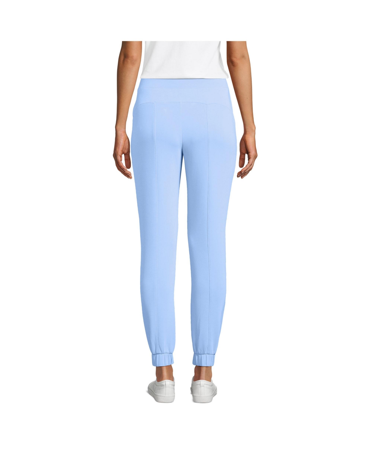 Lands' End Women's Petite Cupro Knit Mid Rise Jogger Pants