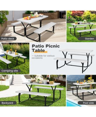 Picnic Table Camping Picnic Bench Set Backyard Garden Patio Dining Party