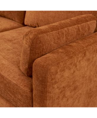 Small Modern Loveseat Sofa with Chenille Fabric