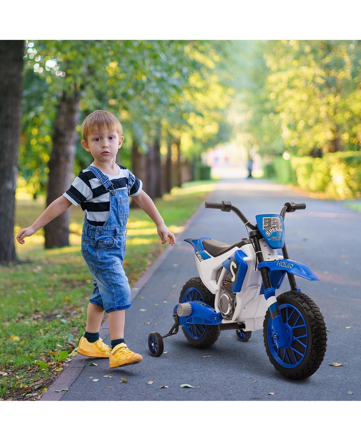 Streamdale Furniture 12V Kids Electric Dirt Bike with Charger & Training Wheels