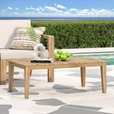 Streamdale Acacia Outdoor Coffee Table, Light Brown