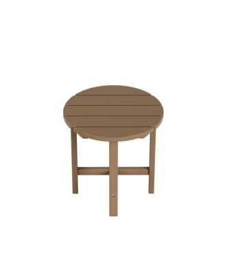 All-Weather Outdoor Patio Round Poly Adirondack Side Table