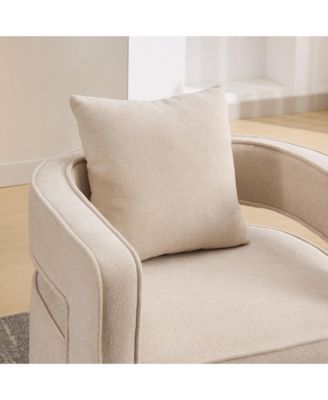 Beige Swivel Accent Chair for Modern & Comfy Seating