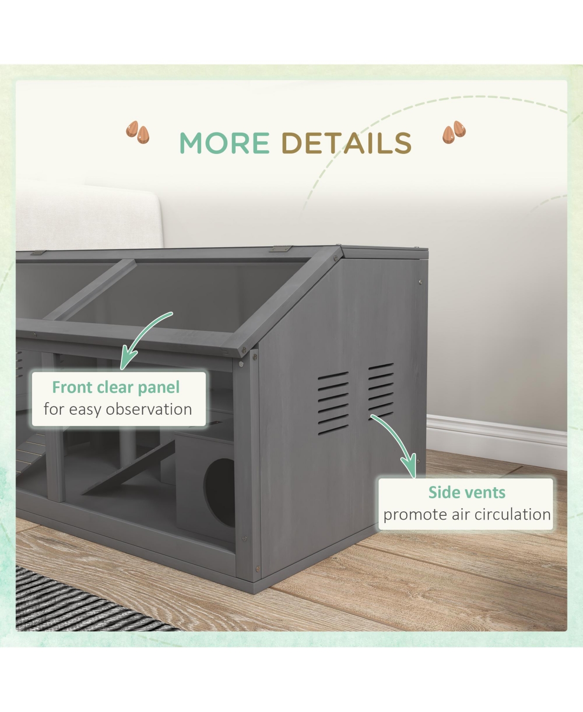 Streamdale Furniture Wooden Hamster Habitat with Accessories