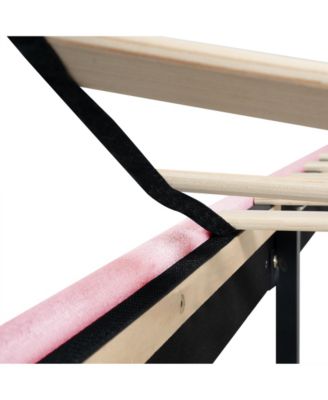 Queen Bed with Tufted Headboard, No Box Spring Needed