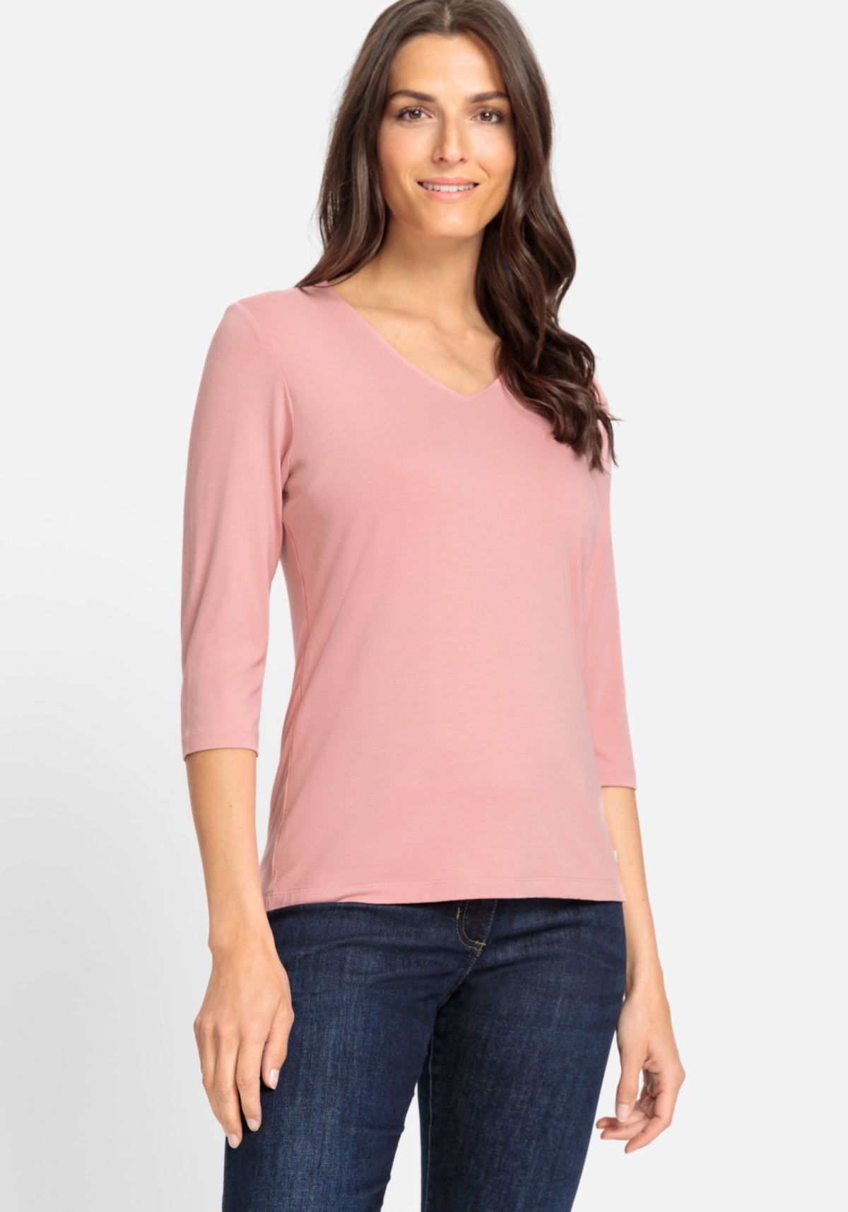 Olsen Women's Viscose Blend V-Neck T-Shirt