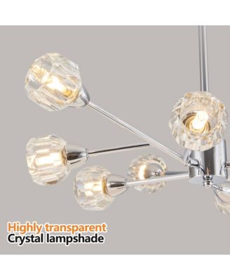 Modern Chrome Chandelier 9-Light Fixtures for Multiple Rooms