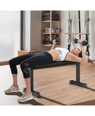 Flat Weight Bench 660 LBS Heavy Duty Strength Training Bench-Black