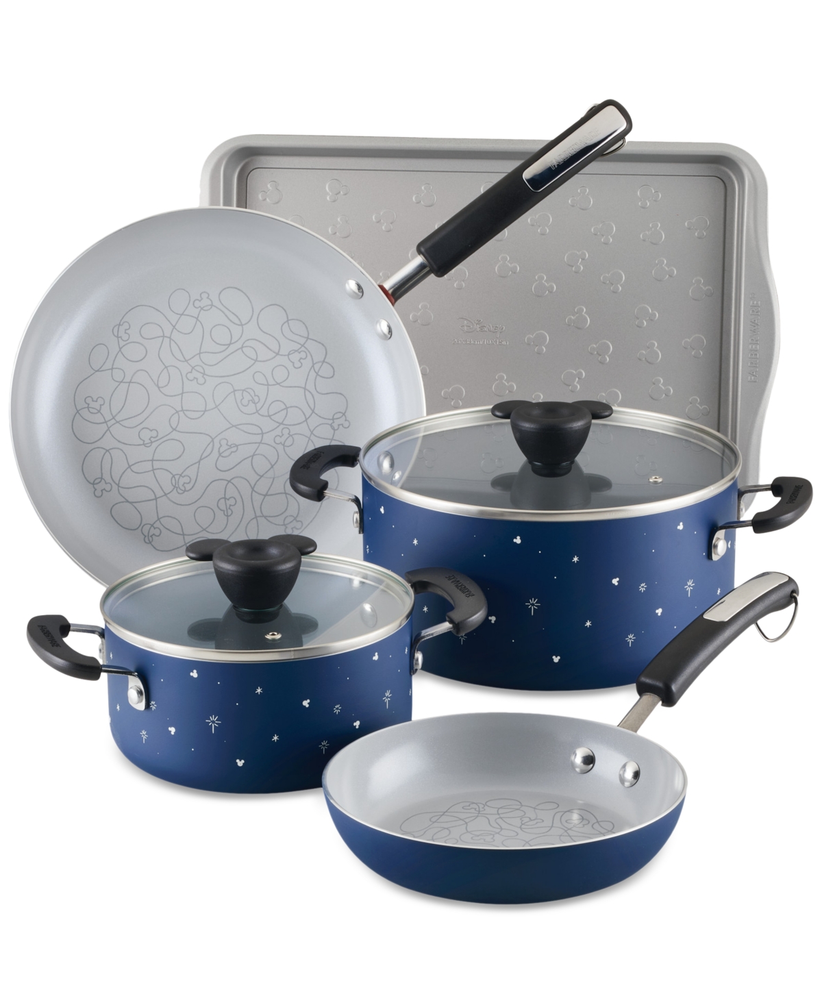 Farberware Disney 7-pc. Ceramic Nonstick Cookware Set In Blue