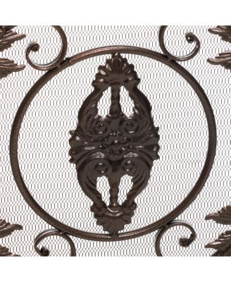 Waterbury Gold Flower Fireplace Screen