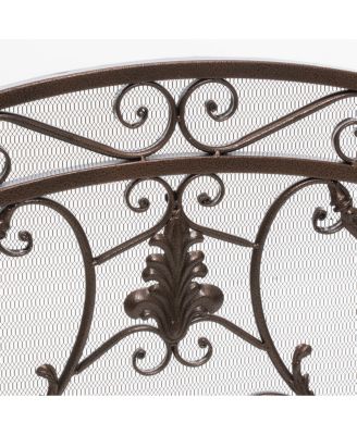 Waterbury Gold Flower Fireplace Screen
