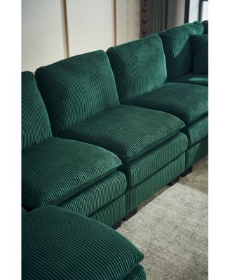 U-Shaped Sectional Sofa (6-Seat) with Ottoman
