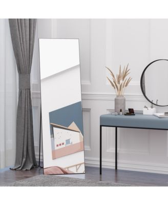 Freestanding or Wall Mounted Mirror (19.75" x 63.5", Black)