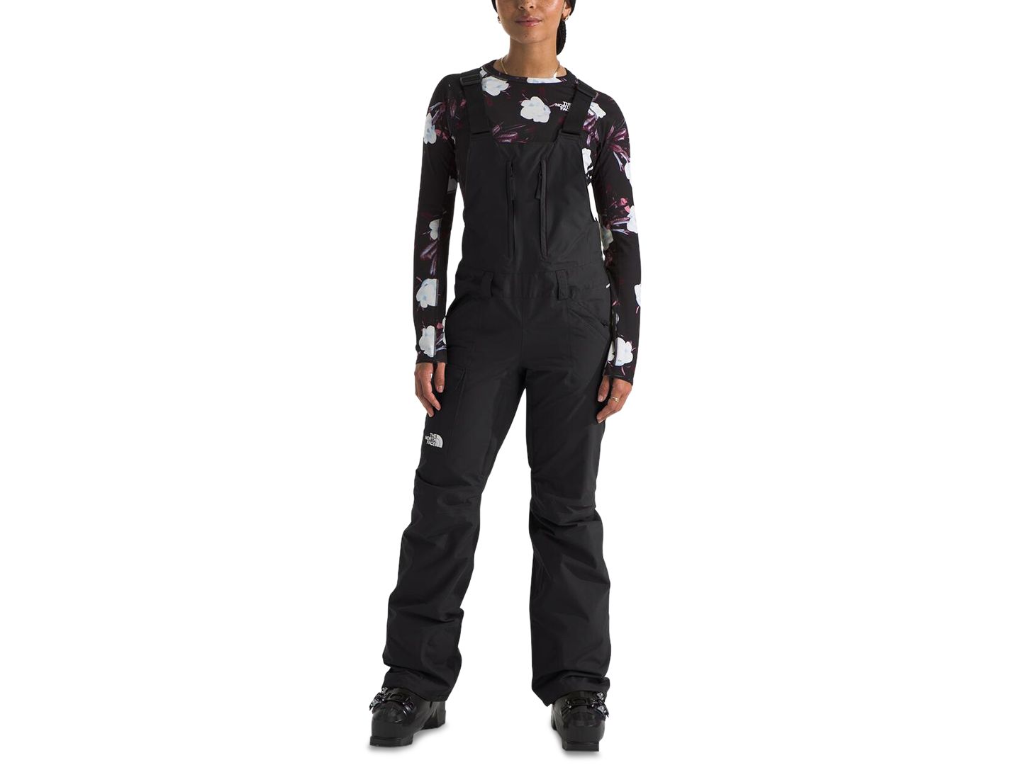 Женский комбинезон The North Face Freedom Printed Bib Overalls, цвет: Чёрный — фото 1